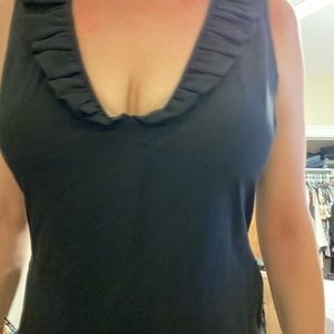 ST JOHN’S Silk deep v cut blouse